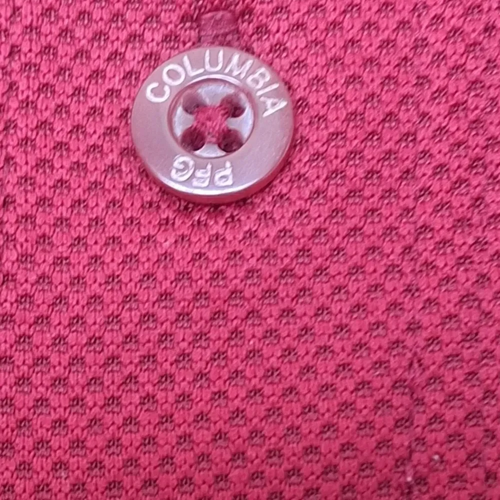 Columbia Red Polo PFG Fishing Shirt Golf Omni Shade Alabama Crimson Tide Men's M
